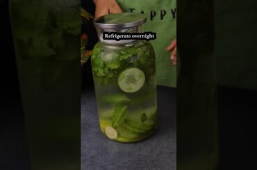 Morning Detox Water for Glowing Skin & Weight Loss #recipe #food #detoxdrink #summerdrink #shorts