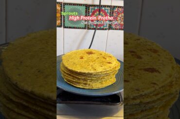Sprouts High Protein Pratha | breakfast & dinner recipe | weight loss recipe #pushpajkichen #shorts
