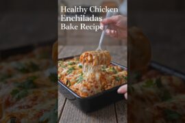 Healthy Chicken Enchiladas Bake Recipe | Low Calorie High Protein Meal #easyrecipe #veganfood #food