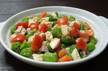 GRABE ANG SARAP! SIMPLE, HEALTHY AT MASUSTANSYANG OKRA SALAD RECIPE!