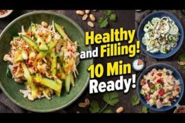 3 Healthy Salad Recipes in 10 Minutes | No Cooking, High Protein & Refreshing