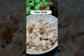 High Protein Soya Salad | Healthy Soya Veg Salad Recipe