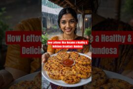 Smart Kitchen Wisdom Turned Leftover Rice Into This Crispy Healthy Breakfast: Bundosa #shorts #food