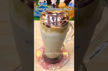 Honey Iced Dalgona Coffee | Viral honey cold coffee recipe #shorts #recipe #reels #coffee #drink #yt
