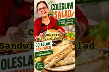 Coleslaw Sandwich with Veg Mayo |     Easy Summer Snack #food #cooking #foodie #recipe #ytshort