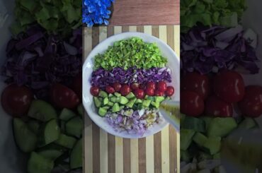 Fresh Vibrant Crunchy Salad | Sweet & Zesty Honey Dressing Recipe #shorts
