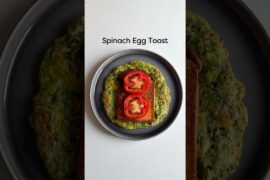 Healthy breakfast-Spinach Egg Toast #breakfast #eggtoast #healthyrecipes