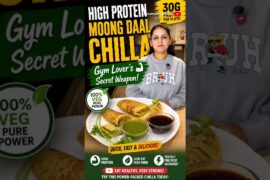 High Protein Moong Dal Chilla #recipe #food #healthy #weightloss