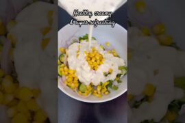 Creamy cucumber salad #shorts #summersalads #cucumbersalad #saladrecipe #healthysalad #salad