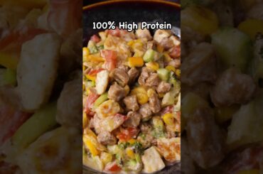 Roasted Paneer Soya High Protein Salad #recipe #salad #highproteinrecipes #shorts