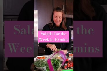 Healthy Food Prep! Salad Packs for the Whole Week in 10 Minutes! #healthyfood #sugarfree #easy