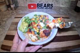 Blackened Fish Taco Rice Bowl! Fast & Easy Healthy Dinner Ideas!
