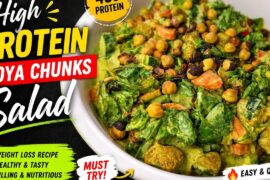 High Protein Soya Chunks Salad Recipe | Healthy Weight Loss Salad | Easy Indian Diet Recipe. #food