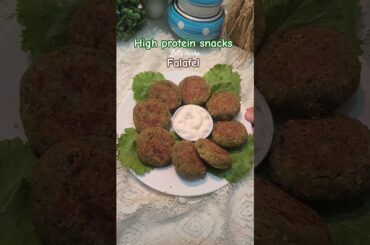 High protein falafel recipe/ falafel recipe/ how to make falafel/ easy snacks #shorts #asmr #viral