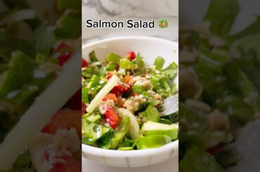Bright & Healthy Salmon Salad | Ready in Minutes #recipe #cooking#shorts