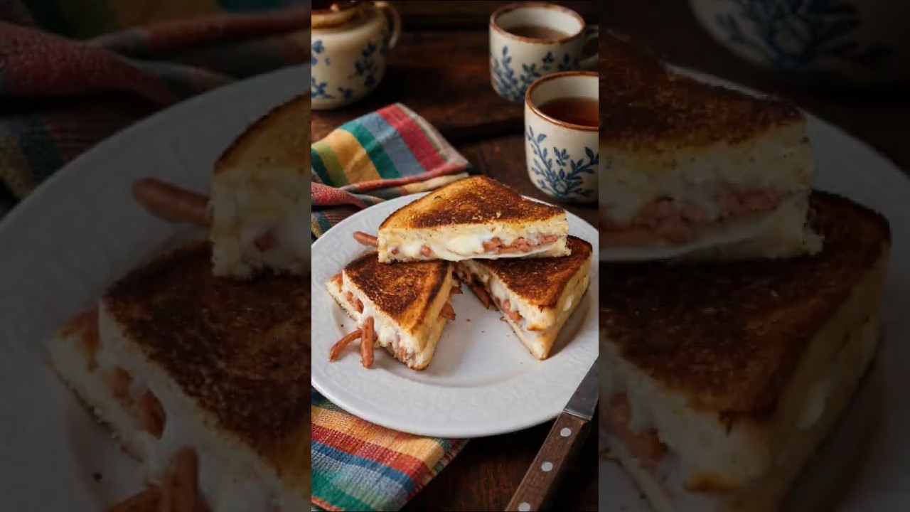 Sausage and Cheese Toast in a Pan Sausage and Cheese Toast in a Pan