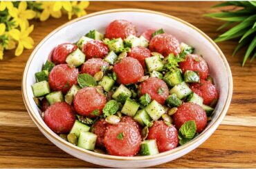 Watermelon Cucumber Salad Recipe |Healthy Weight Loss Salad |Summer Detox Salad by Kawal's Happiness