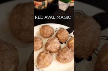 Soft & Tasty Banana Aval Balls Without Cooking|No Cook Red Aval Banana Balls in 5 Mins#shorts #poha
