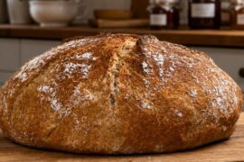 Healthy Bread. No-Knead Bread Recipe: Crispy Outside, Hearty Inside