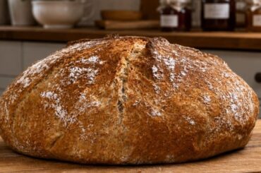 Healthy Bread. No-Knead Bread Recipe: Crispy Outside, Hearty Inside