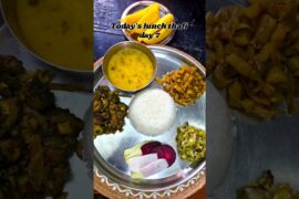 Today's lunch thali day 7 #lunch #food #cooking #ytshorts #trending #vegthali #shorts