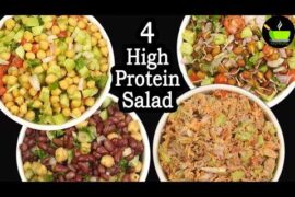 4 High Protein Salad Recipes (Indian Style) | Healthy Salad Recipes | Easy Protein Salad Recipes
