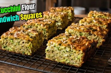 Zucchini Flour Sandwich Squares | Easy Low Carb Keto Bread Alternative