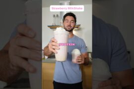 Strawberry Protein Milkshake #recipe #food #weightloss #protein