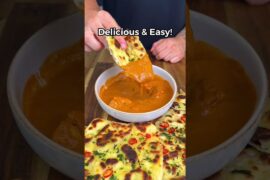 Easy High Protein Cheesy Garlic Naan