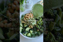 MAGNESIUM BOOSTER! Green goddess arugula salad. Calcium-rich too! Bone healthy! 20-minute easy meal