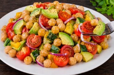 I Can't Stop Eating This High Protein Chickpea Salad! Ready in 5 minutes