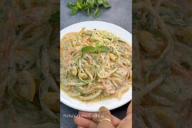 Healthy Creamy Weight Loss Noodles | High Protein Weight Loss Salad Recipe Creamy Cucumber #shorts