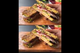 Easy No Bread Sandwich for Weight Loss | Healthy Indian Breakfast Recipe