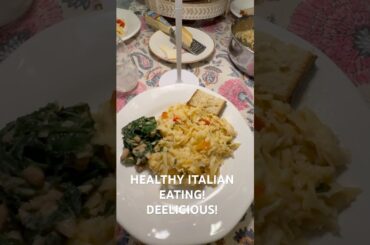 Healthy Italian Eating!  Homemade pasta, Spinach & Beans, Homemade Sourdough Bread! DEELICIOUS!