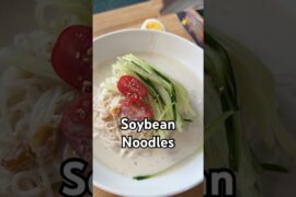 1 Minute Summer Noodles AKA Soybean Noodles! #koreanfood #noodles #healthyrecipes #recipe