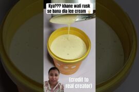 Rusk ice cream #icecream #rusk #homemade #ytshorts #reaction #yummy #recipe #food #healthy #milk