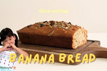 Tasty, Quick & Easy: 4 Step Healthy Banana Bread (Perfect School Snack!)