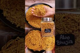 Non-Fried Healthy Baked Aloo Bhujia Namkeen #recipe #snacks #easyrecipes #indiakatadka