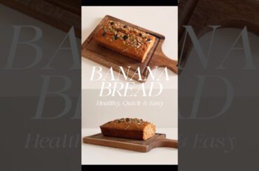 Tasty ,Quick & Easy: 4-Step Healthy Banana Bread (Perfect School Snack!) #shorts