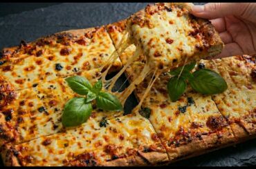 No Kneading! The Secret Liquid Dough for CHEESE PIZZA & Belly Fat Burning Mediterranean Salad