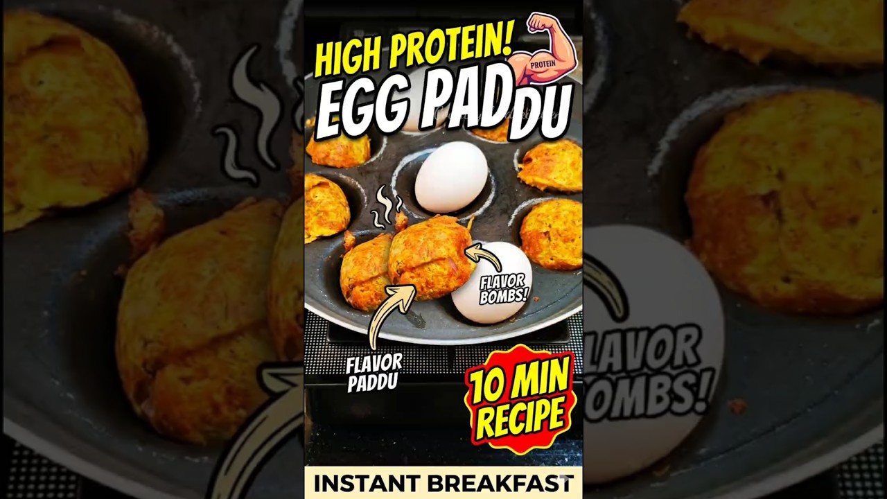 High Protein Egg Paddu | Healthy Breakfast Recipe | Egg & Black Chickpea Snack Countryfood kitchen High Protein Egg Paddu | Healthy Breakfast Recipe | Egg & Black Chickpea Snack Countryfood kitchen