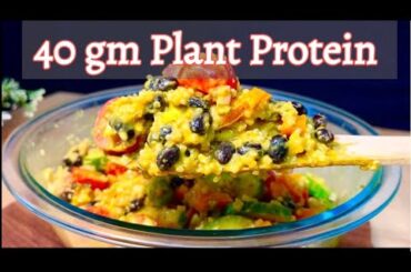 lazy but healthy lunch | I prep 40g of plant protein in 10 minutes
