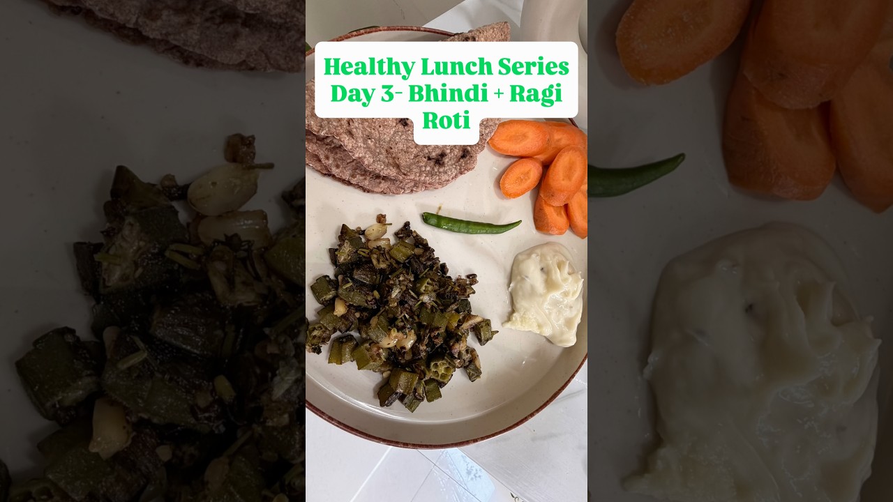 Bhindi recipe & ragi roti #bhindirecipe #ragiroti #healthylunch #cookingshorts #cookingathome #ragi Bhindi recipe & ragi roti #bhindirecipe #ragiroti #healthylunch #cookingshorts #cookingathome #ragi