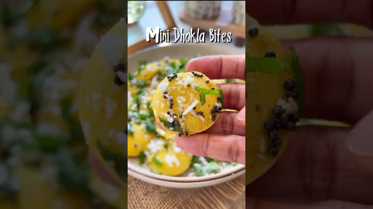 Mini Dhokla Bites | Soft & Fluffy Instant Dhokla Recipe | Healthy Snack #shorts Mini Dhokla Bites | Soft & Fluffy Instant Dhokla Recipe | Healthy Snack #shorts