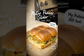 Matar Panner Slider 14g Protein- 305 Calories #partysnack simpleingrediants #healthyrecipes