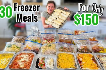 30 Freezer Meals for $150 | EASY FAMILY MEAL PREP IDEAS! | Julia Pacheco