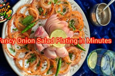 onion salad recipe| onion salad decoration| onion salad cutting style| Crunchy laccha pyaj Recipe |