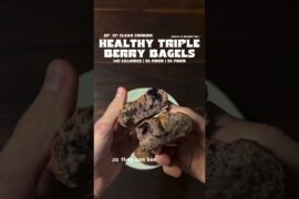 Healthy Triple Berry Bagels - recipe in description
