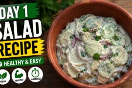 Day 1 Diet Salad | Quick & Easy Salad Recipe | Healthy Day 1 Challenge