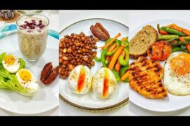 6 Different healthy & high protein breakfast ideas.